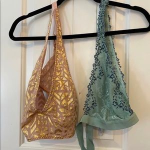 Two Free People Bralettes L